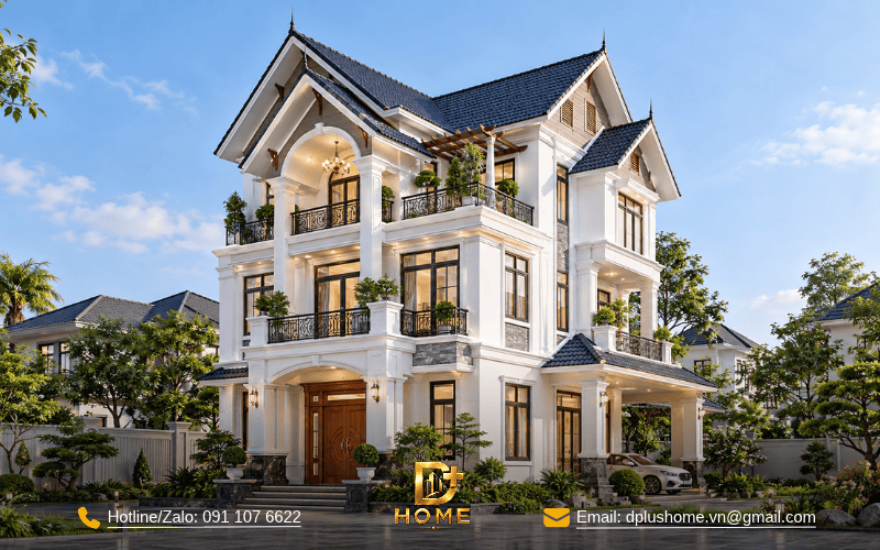 Biệt thự 3 tầng mái Thái