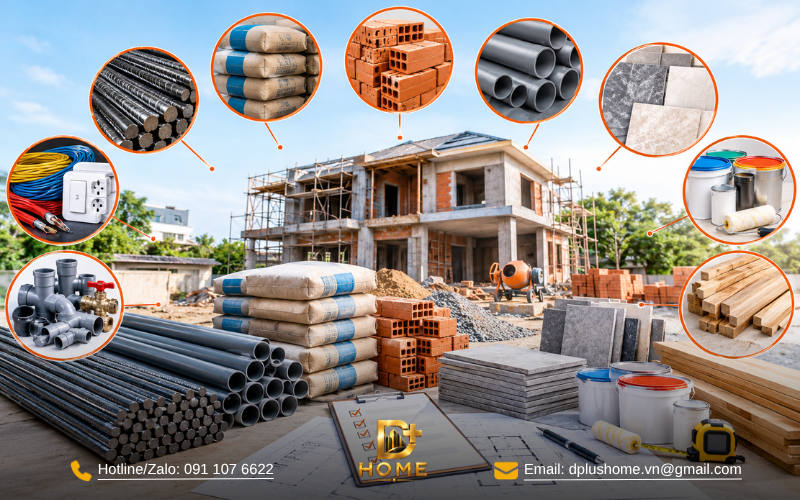 Chi tiết danh mục vật tư sử dụng