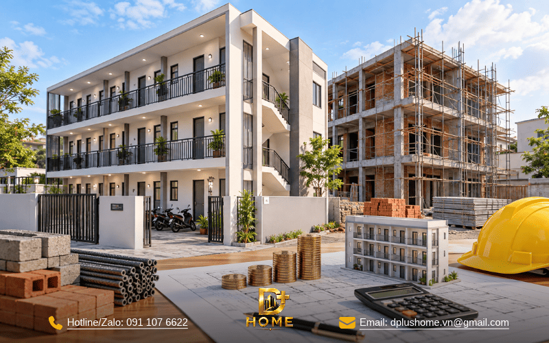 Dự toán chi phí xây nhà trọ, chung cư mini