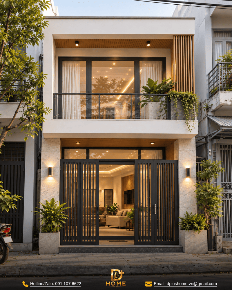 Mẫu nhà ống 2 tầng 4x12m 2 phòng ngủ 02