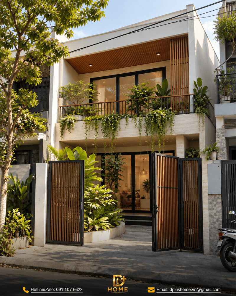 Mẫu nhà ống 4x15m có khoảng thoáng 01