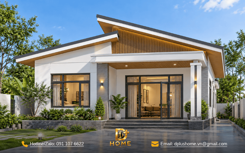 Nhà cấp 4 mái lệch