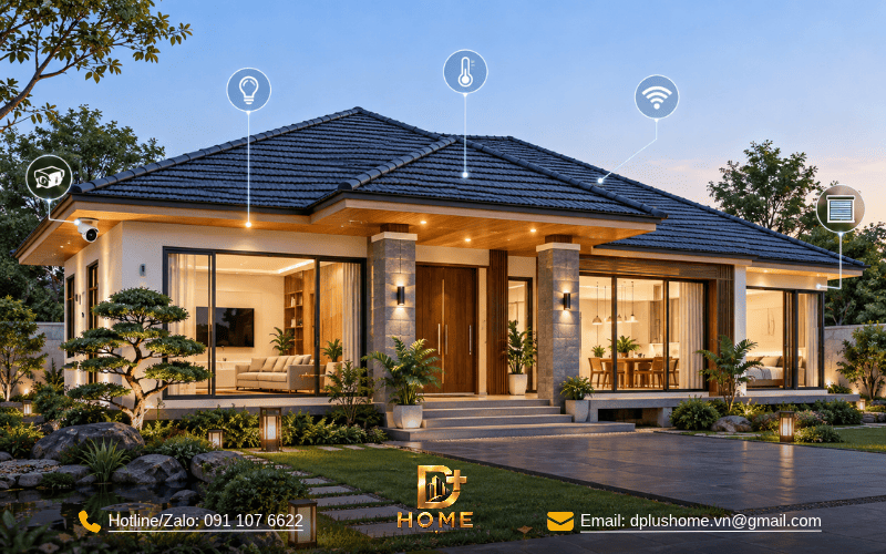 Nhà cấp 4 mái Nhật thông minh