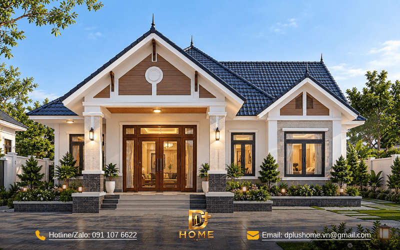 Nhà cấp 4 mái Thái 3 phòng ngủ