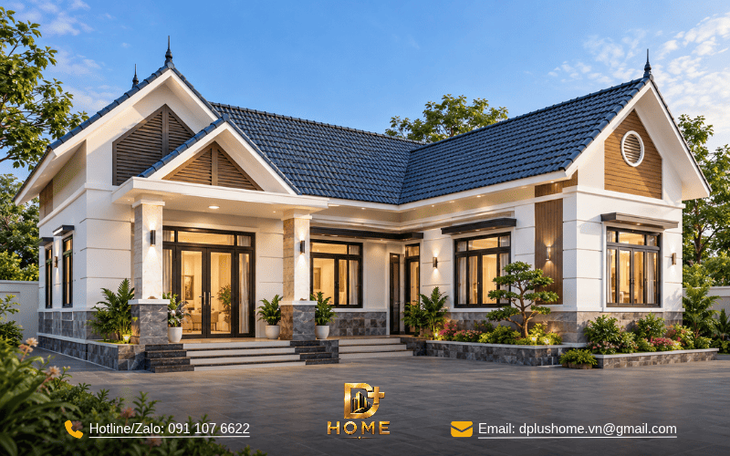 Nhà cấp 4 mái Thái chữ L