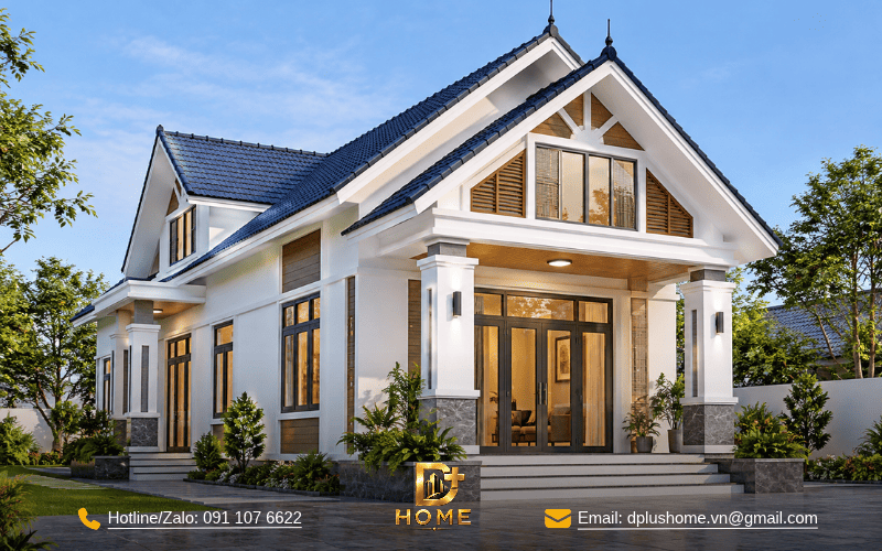 Nhà cấp 4 mái Thái có gác lửng