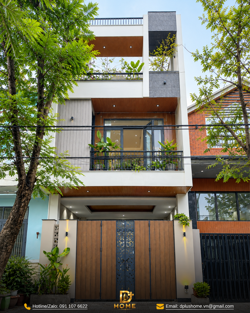 Nhà phố 2 tầng 1 tum 4x15m tổng quan