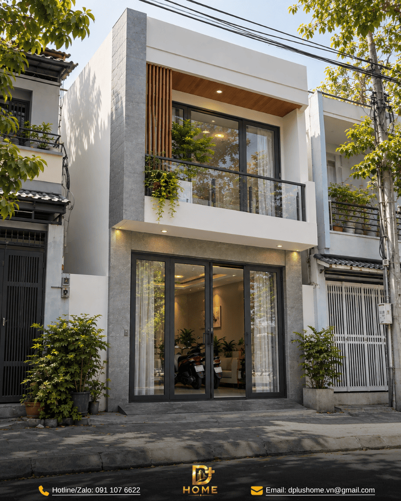 Nhà phố 2 tầng mặt tiền 4m 02