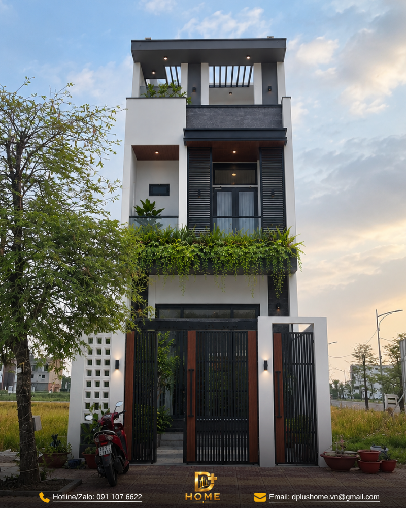 Nhà Phố 3 Tầng 45m2 Không Gian Xanh Hiện Đại – Gia Đình Anh Khải (Ninh Bình)