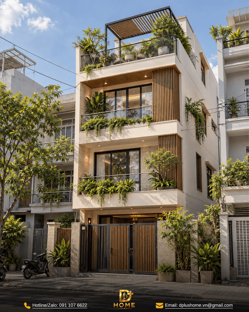 Nhà phố 3 tầng có sân thượng 01