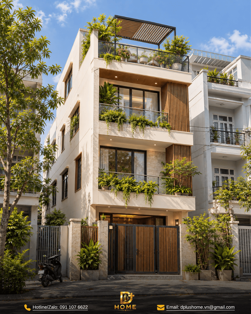 Nhà phố 3 tầng có sân thượng 02
