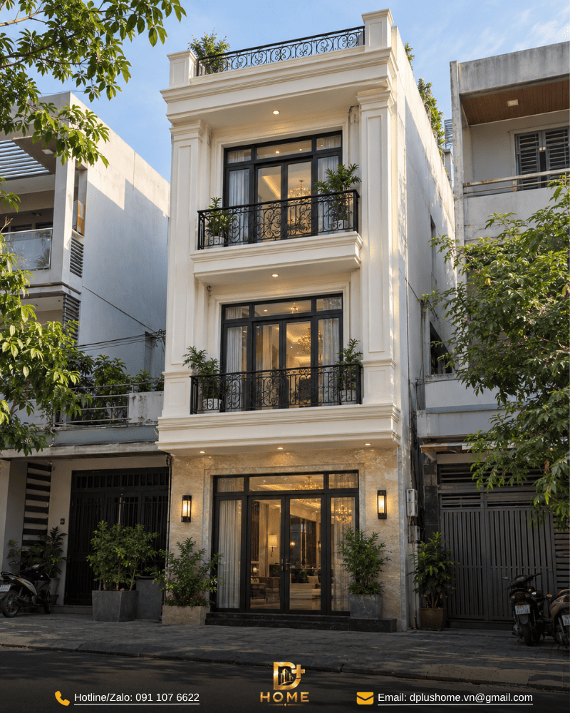 Nhà phố 3 tầng Tân cổ điển tiết chế 02