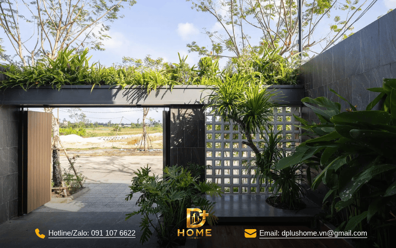 Nhà phố hiện đại không gian mở, tích hợp giếng trời và mảng xanh 4