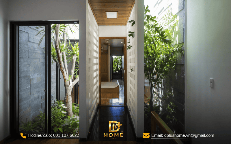 Nhà phố hiện đại không gian mở, tích hợp giếng trời và mảng xanh 5