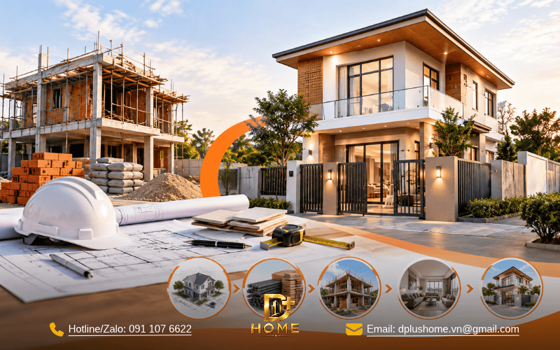 Phạm vi công việc trong gói xây nhà trọn gói